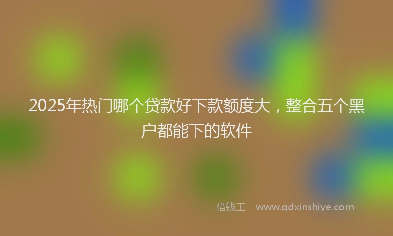 2025年热门哪个贷款好下款额度大，整合五个黑户都能下的软件