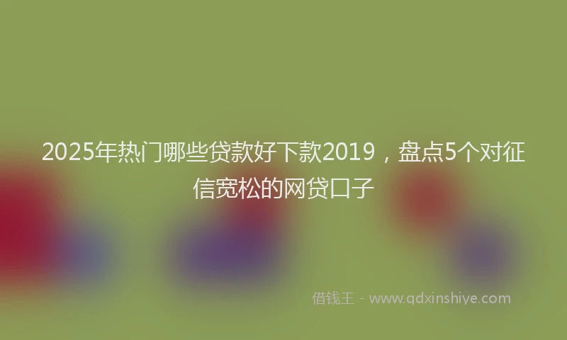 2025年热门哪些贷款好下款2019，盘点5个对征信宽松的网贷口子
