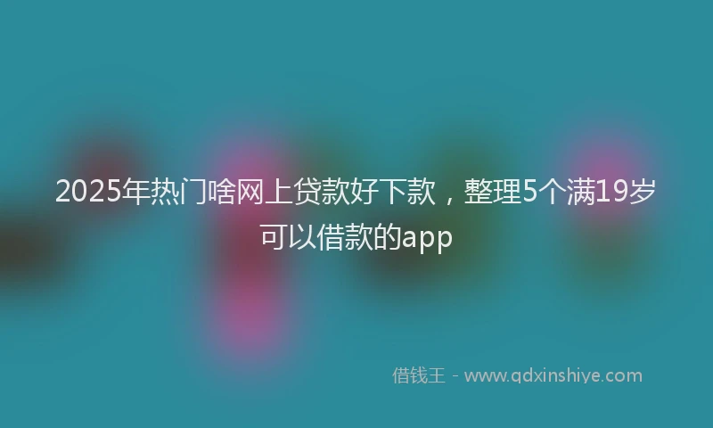 2025年热门啥网上贷款好下款，整理5个满19岁可以借款的app