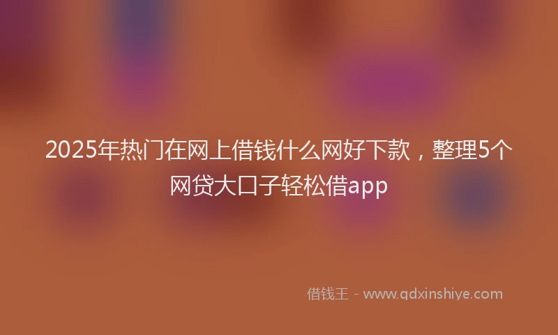 2025年热门在网上借钱什么网好下款，整理5个网贷大口子轻松借app