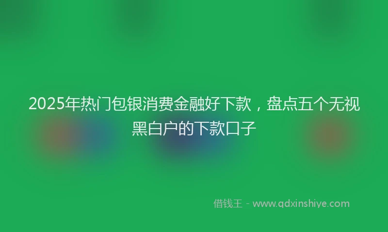 2025年热门包银消费金融好下款，盘点五个无视黑白户的下款口子