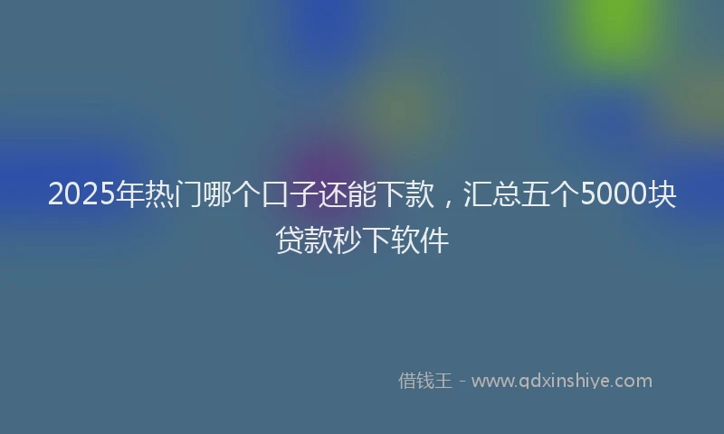 2025年热门哪个口子还能下款，汇总五个5000块贷款秒下软件