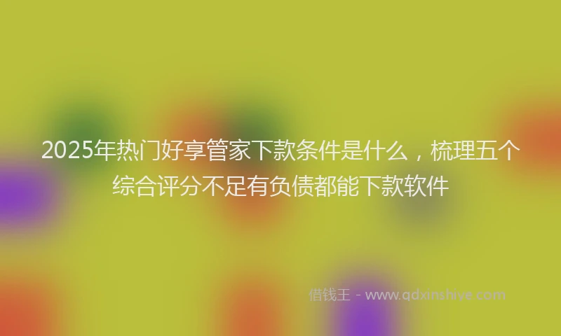 2025年热门好享管家下款条件是什么，梳理五个综合评分不足有负债都能下款软件
