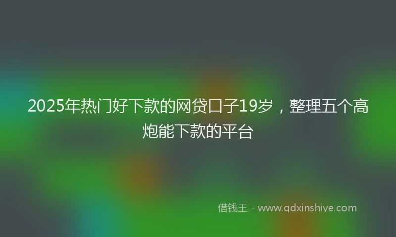 2025年热门好下款的网贷口子19岁，整理五个高炮能下款的平台