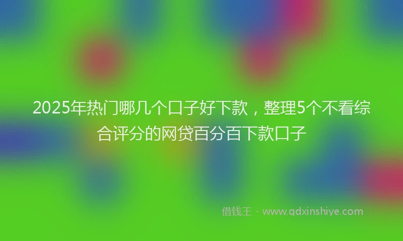 2025年热门哪几个口子好下款，整理5个不看综合评分的网贷百分百下款口子