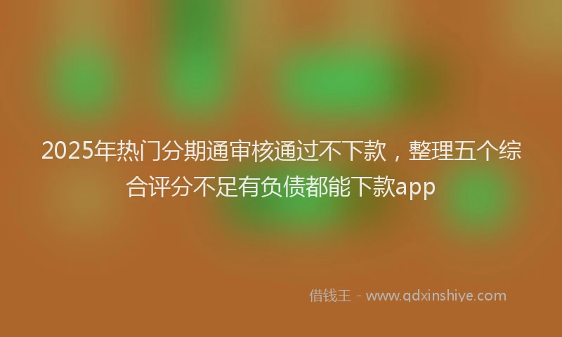 2025年热门分期通审核通过不下款，整理五个综合评分不足有负债都能下款app