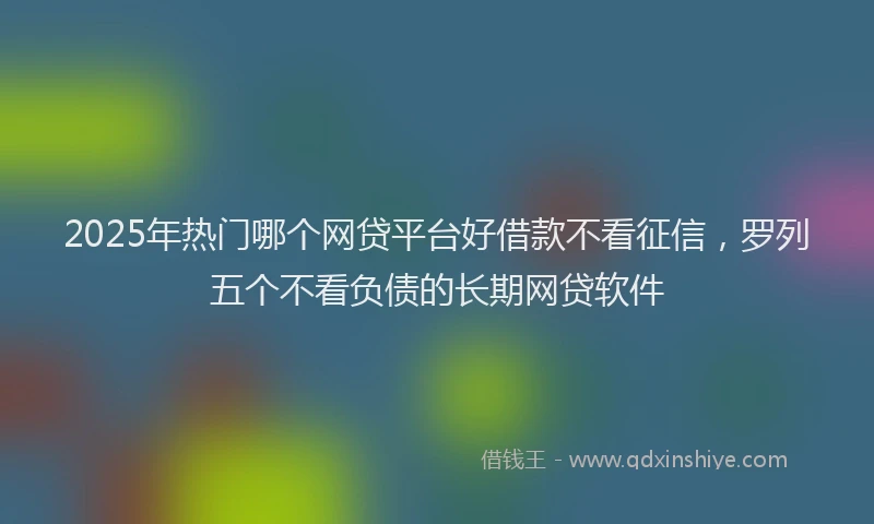 2025年热门哪个网贷平台好借款不看征信，罗列五个不看负债的长期网贷软件