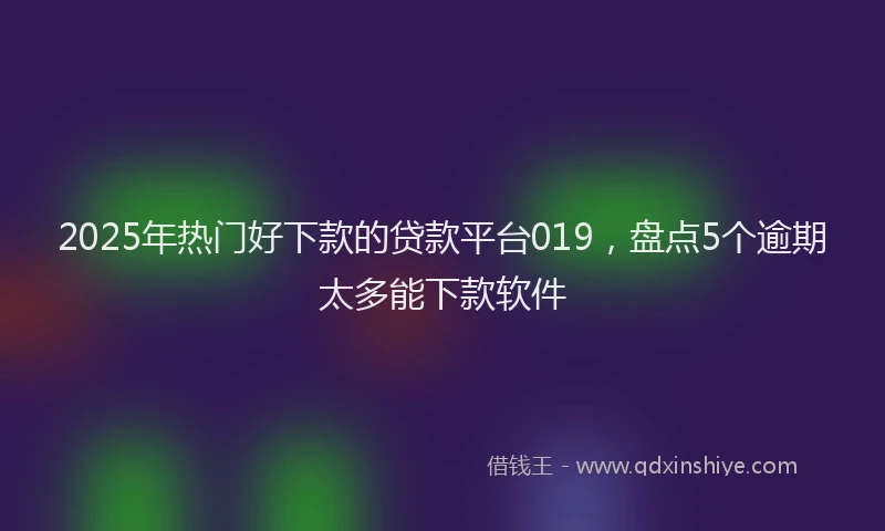2025年热门好下款的贷款平台019，盘点5个逾期太多能下款软件