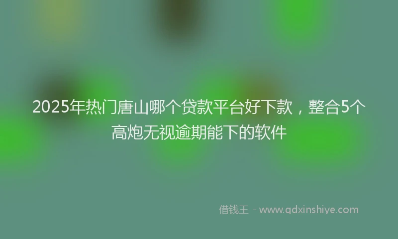 2025年热门唐山哪个贷款平台好下款，整合5个高炮无视逾期能下的软件