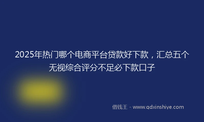 2025年热门哪个电商平台贷款好下款，汇总五个无视综合评分不足必下款口子