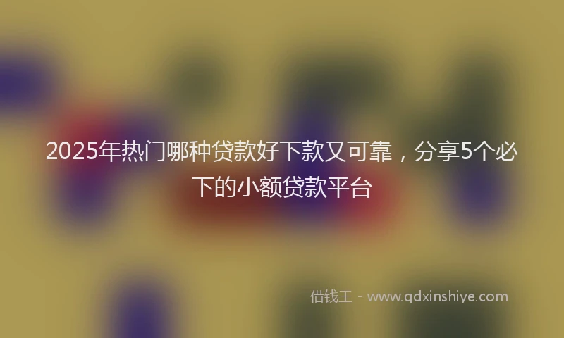 2025年热门哪种贷款好下款又可靠，分享5个必下的小额贷款平台