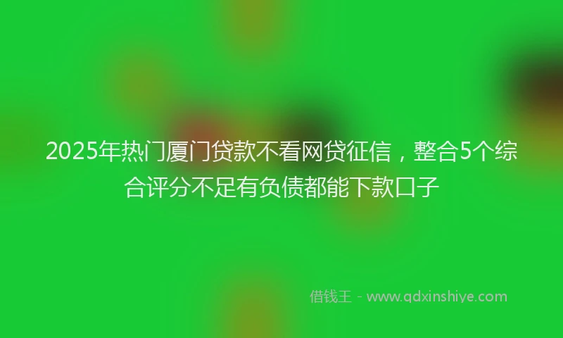 2025年热门厦门贷款不看网贷征信，整合5个综合评分不足有负债都能下款口子