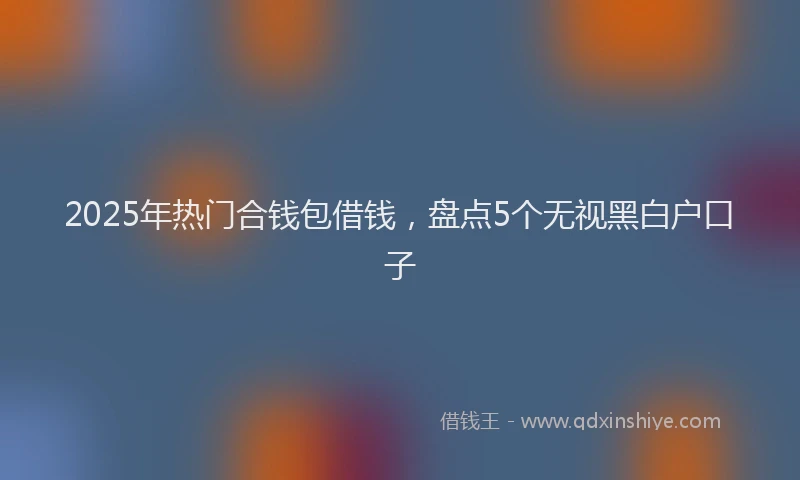 2025年热门合钱包借钱，盘点5个无视黑白户口子