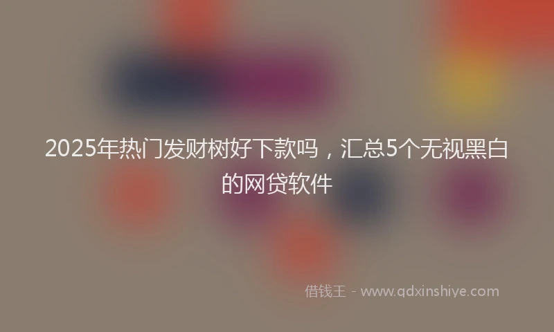 2025年热门发财树好下款吗，汇总5个无视黑白的网贷软件