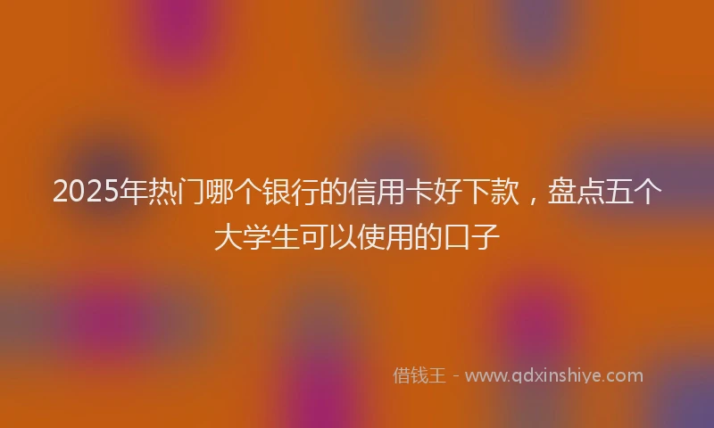 2025年热门哪个银行的信用卡好下款，盘点五个大学生可以使用的口子