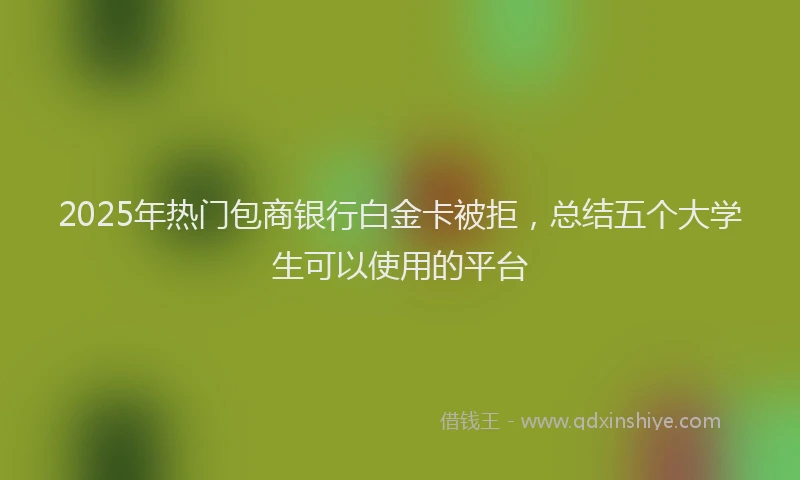 2025年热门包商银行白金卡被拒，总结五个大学生可以使用的平台