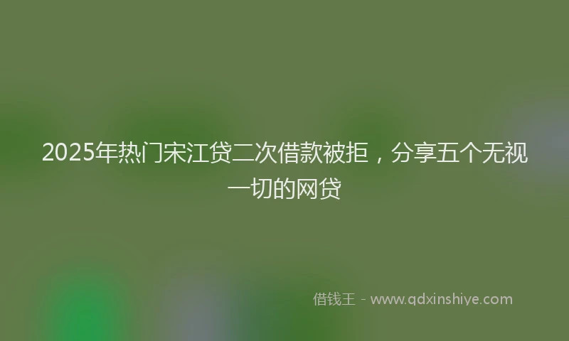 2025年热门宋江贷二次借款被拒，分享五个无视一切的网贷