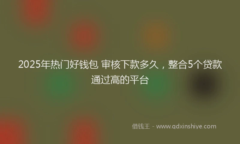2025年热门好钱包 审核下款多久，整合5个贷款通过高的平台