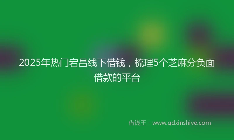 2025年热门宕昌线下借钱，梳理5个芝麻分负面借款的平台