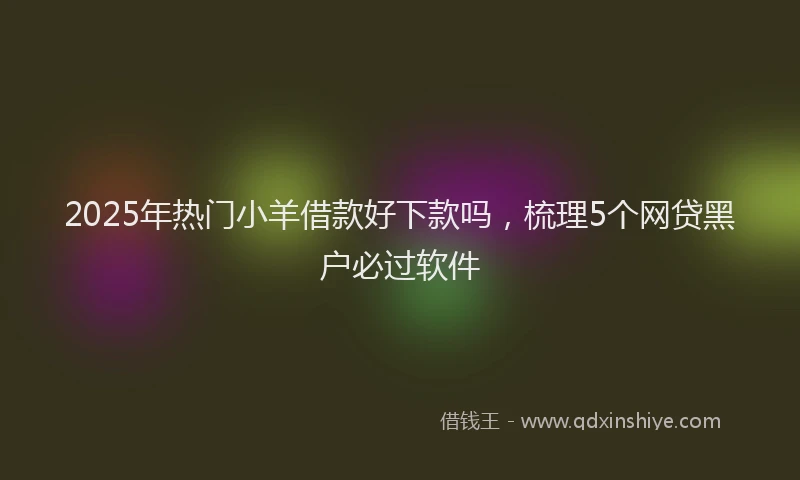 2025年热门小羊借款好下款吗，梳理5个网贷黑户必过软件