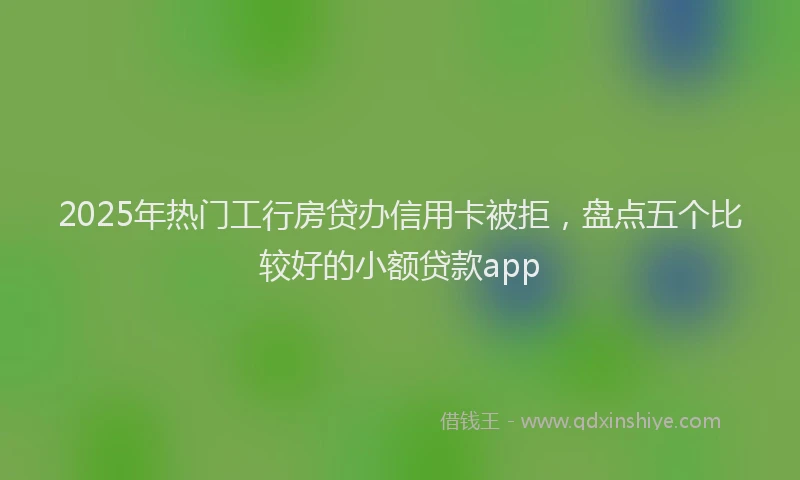 2025年热门工行房贷办信用卡被拒，盘点五个比较好的小额贷款app