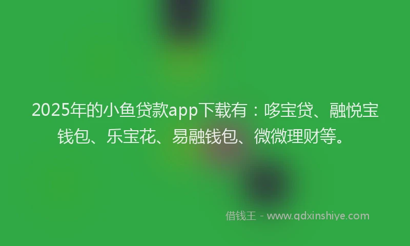 2025年的小鱼贷款app下载有：哆宝贷、融悦宝钱包、乐宝花、易融钱包、微微理财等。