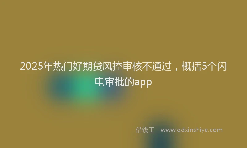 2025年热门好期贷风控审核不通过，概括5个闪电审批的app