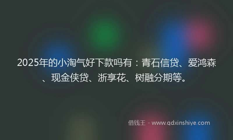 2025年的小淘气好下款吗有：青石信贷、爱鸿森、现金侠贷、浙享花、树融分期等。