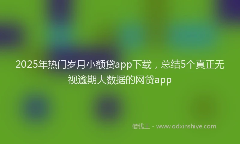 2025年热门岁月小额贷app下载，总结5个真正无视逾期大数据的网贷app