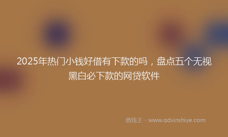 2025年热门小钱好借有下款的吗，盘点五个无视黑白必下款的网贷软件