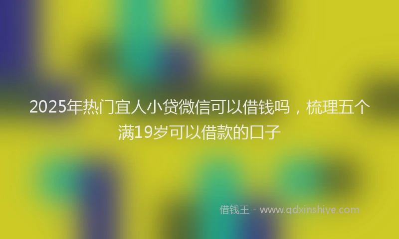 2025年热门宜人小贷微信可以借钱吗，梳理五个满19岁可以借款的口子
