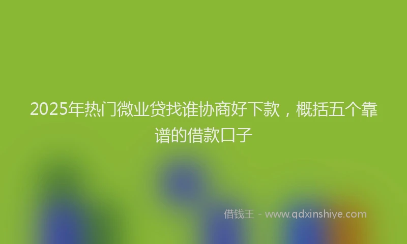 2025年热门微业贷找谁协商好下款，概括五个靠谱的借款口子