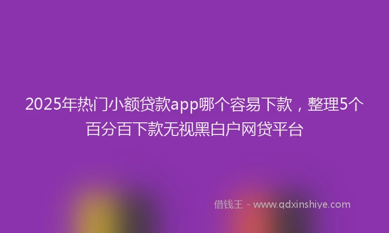 2025年热门小额贷款app哪个容易下款，整理5个百分百下款无视黑白户网贷平台