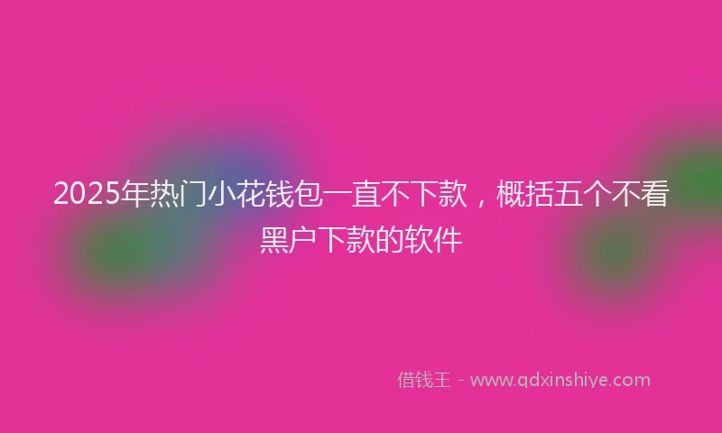 2025年热门小花钱包一直不下款，概括五个不看黑户下款的软件