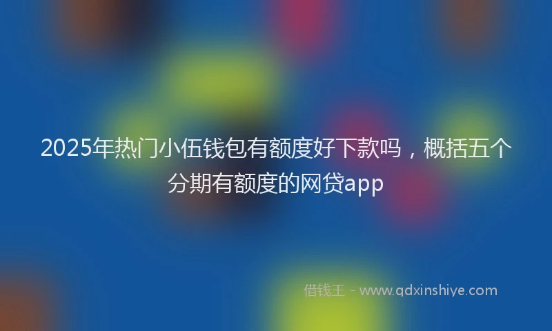 2025年热门小伍钱包有额度好下款吗，概括五个分期有额度的网贷app