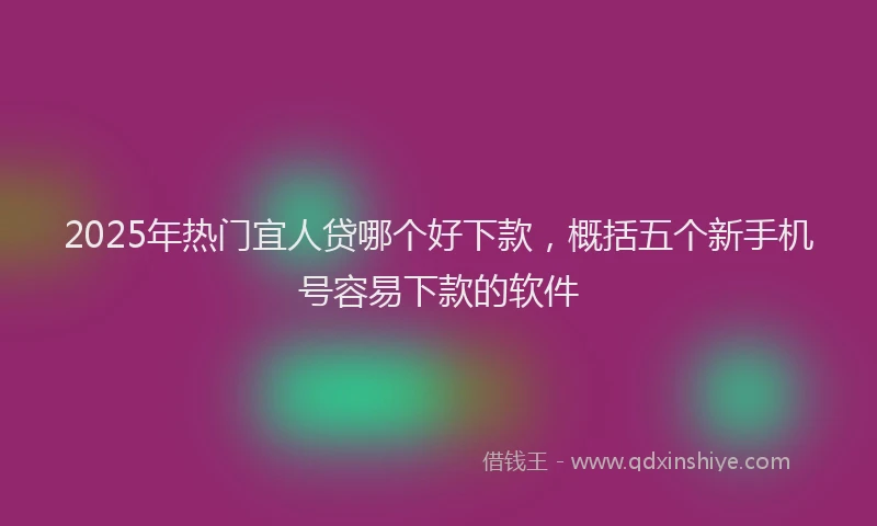 2025年热门宜人贷哪个好下款，概括五个新手机号容易下款的软件