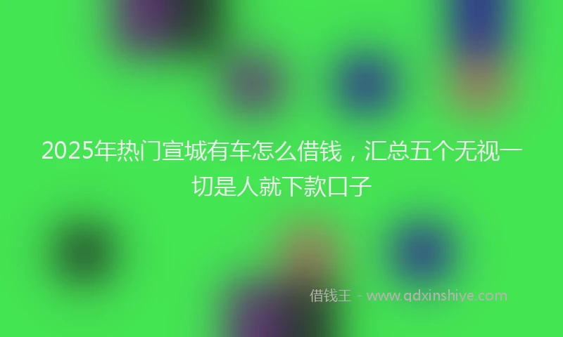 2025年热门宣城有车怎么借钱，汇总五个无视一切是人就下款口子
