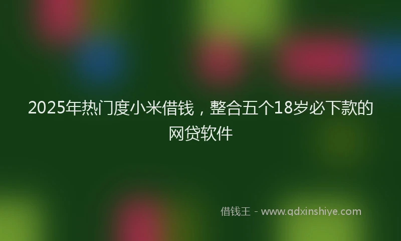 2025年热门度小米借钱，整合五个18岁必下款的网贷软件