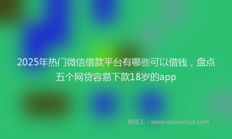 2025年热门微信借款平台有哪些可以借钱，盘点五个网贷容易下款18岁的app
