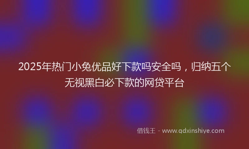 2025年热门小兔优品好下款吗安全吗，归纳五个无视黑白必下款的网贷平台