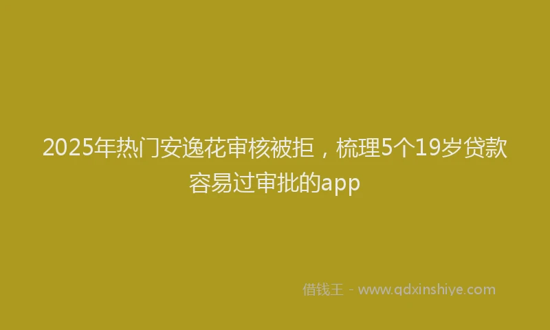 2025年热门安逸花审核被拒，梳理5个19岁贷款容易过审批的app