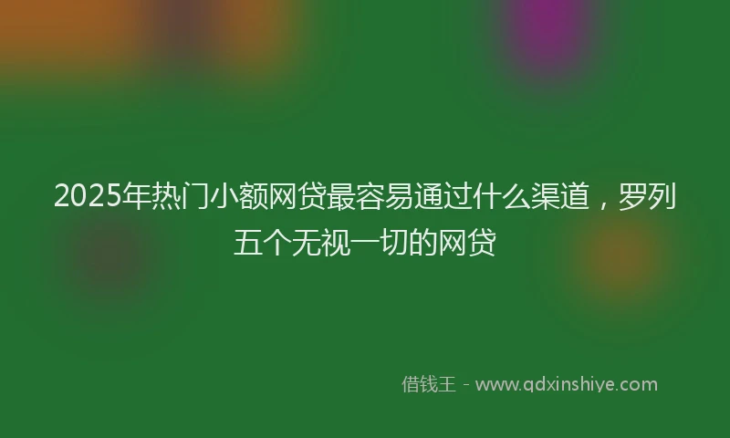 2025年热门小额网贷最容易通过什么渠道，罗列五个无视一切的网贷