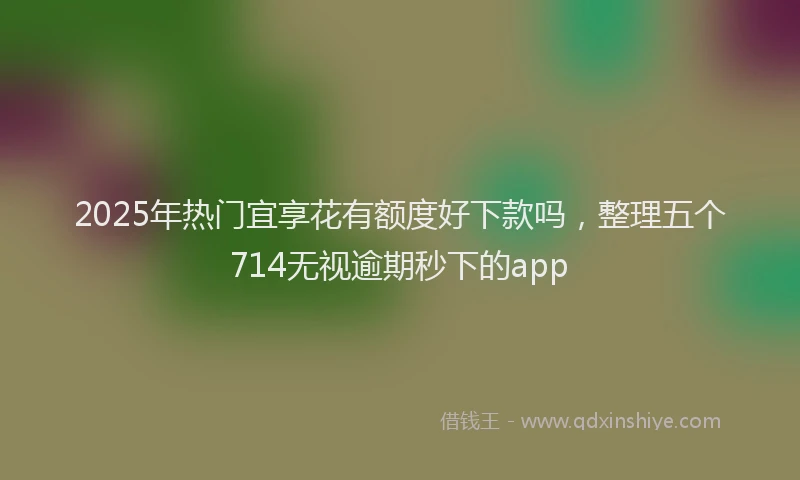2025年热门宜享花有额度好下款吗，整理五个714无视逾期秒下的app