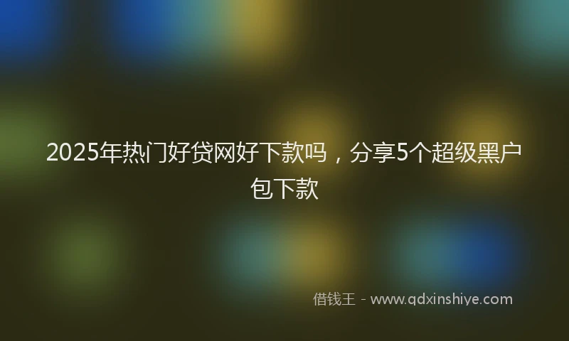 2025年热门好贷网好下款吗，分享5个超级黑户包下款