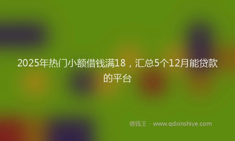 2025年热门小额借钱满18，汇总5个12月能贷款的平台