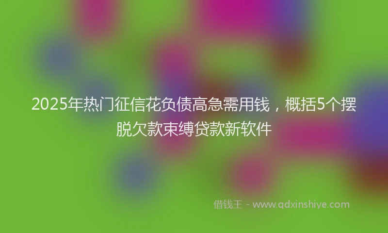2025年热门征信花负债高急需用钱，概括5个摆脱欠款束缚贷款新软件
