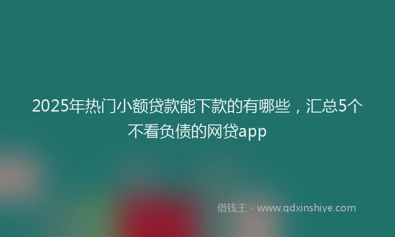 2025年热门小额贷款能下款的有哪些，汇总5个不看负债的网贷app