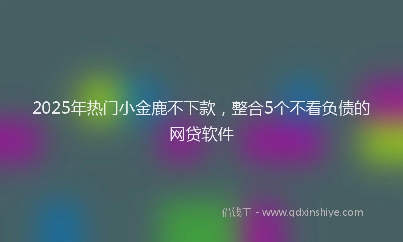 2025年热门小金鹿不下款，整合5个不看负债的网贷软件