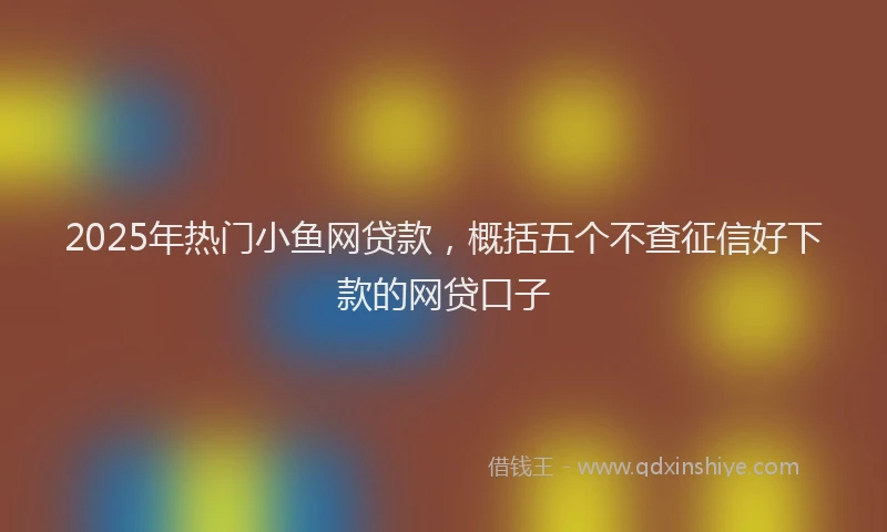 2025年热门小鱼网贷款，概括五个不查征信好下款的网贷口子