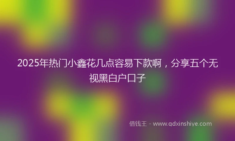 2025年热门小鑫花几点容易下款啊，分享五个无视黑白户口子